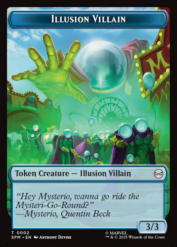 Illusion Villain Token (U 3/3) // Spider Token (G 2/1)
