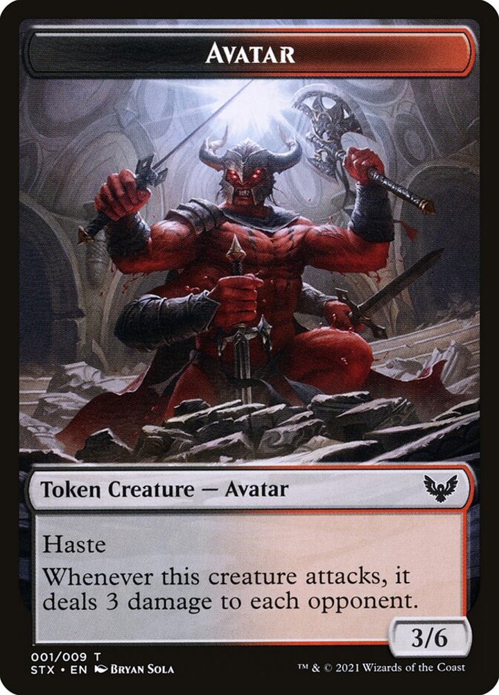 Avatar Token (Black and Red 3/6)