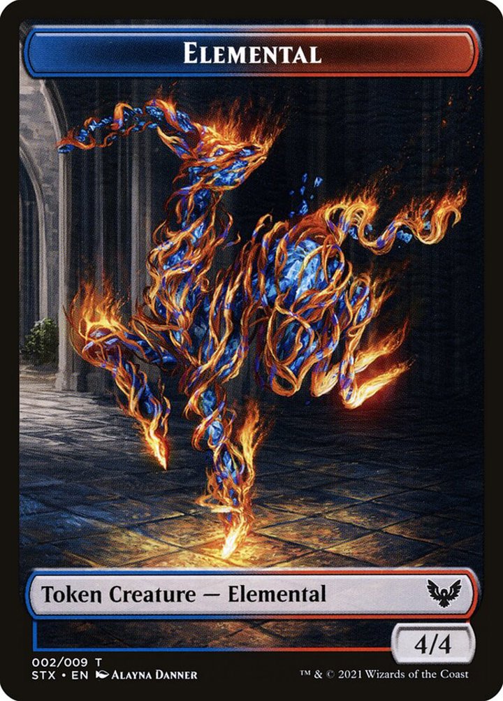 Elemental Token (Blue and Red 4/4)