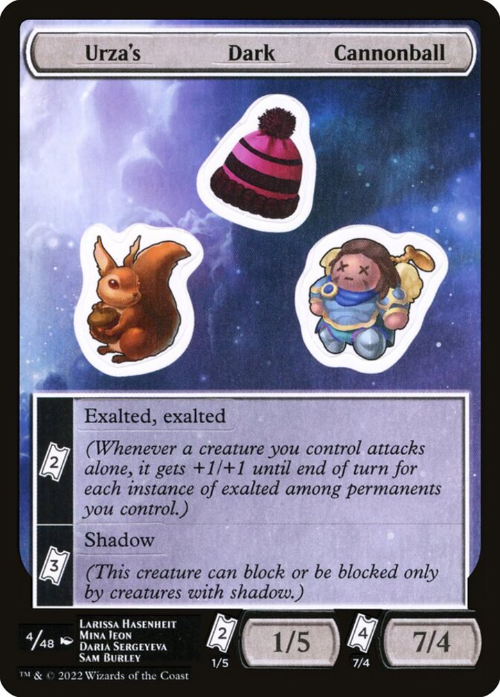 Urza's Dark Cannonball Sticker