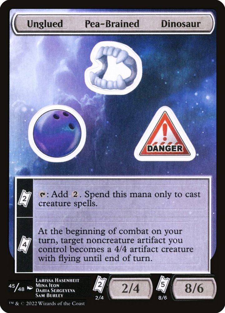 Unglued Pea-Brained Dinosaur Sticker