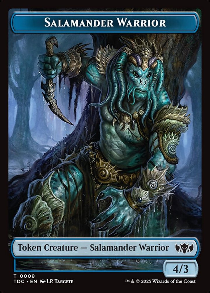 Zombie Druid Token (B 2/2) // Salamander Warrior Token (U 4/3)