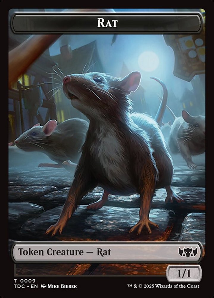 Human Token (W 1/1) // Rat Token (B 1/1)