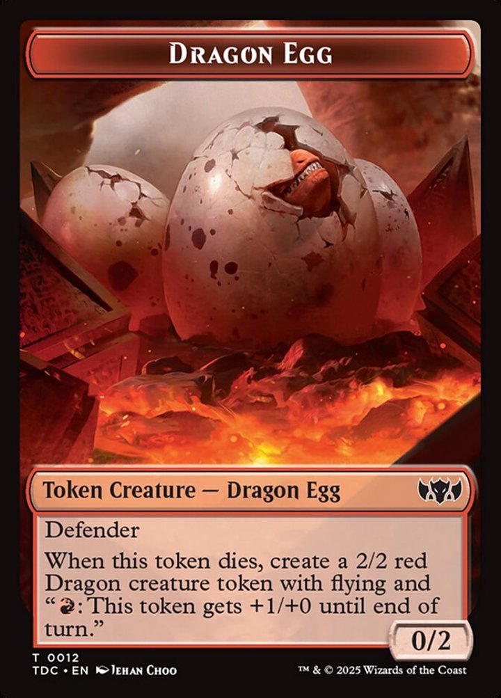 Dragon Egg Token (R 0/2) // Dragon Token (R 2/2)