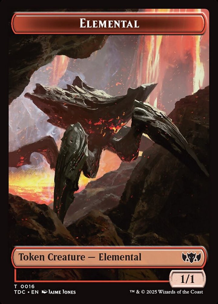Elemental Token (R 1/1) // Gold Token