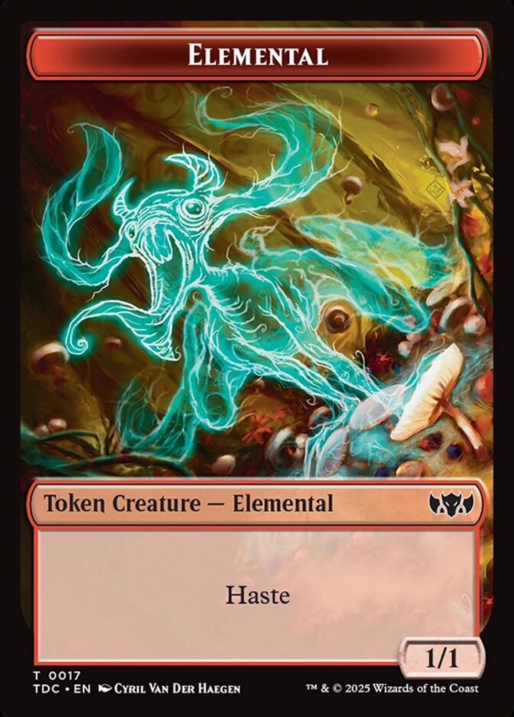 Warrior Token (R 1/1) // Elemental Token (R 1/1 Haste)