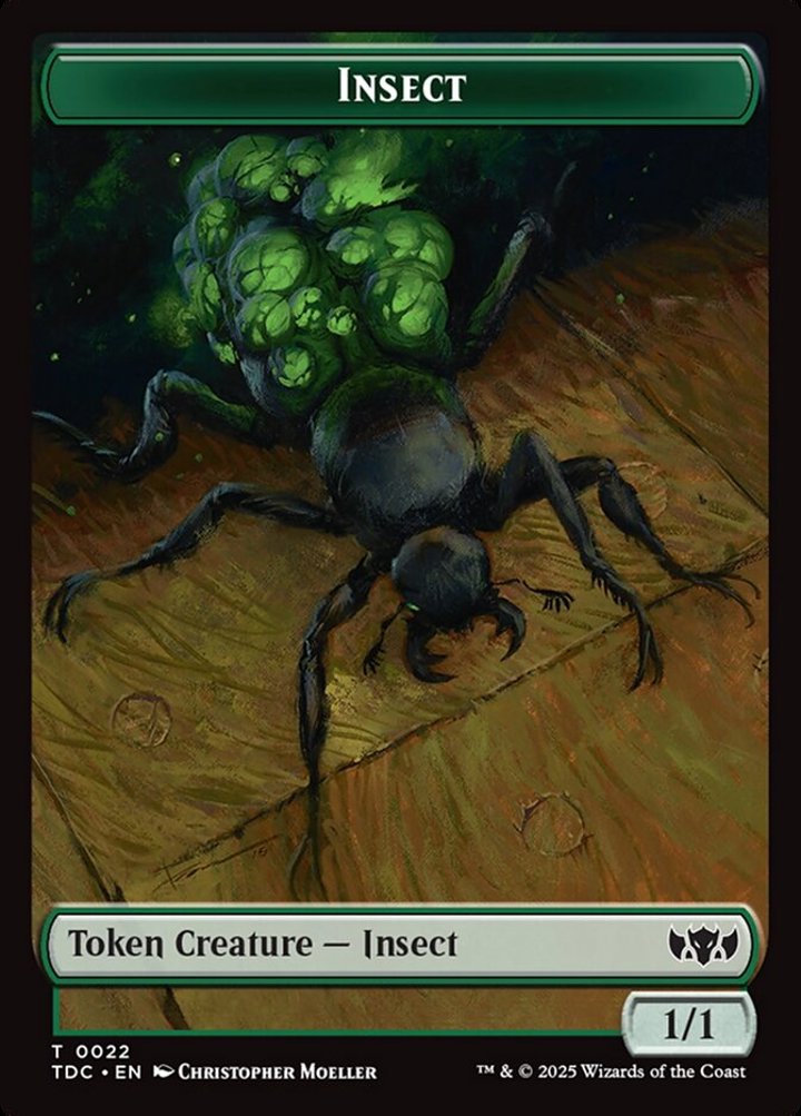 Zombie Druid Token (B 2/2) // Insect Token (G 1/1)