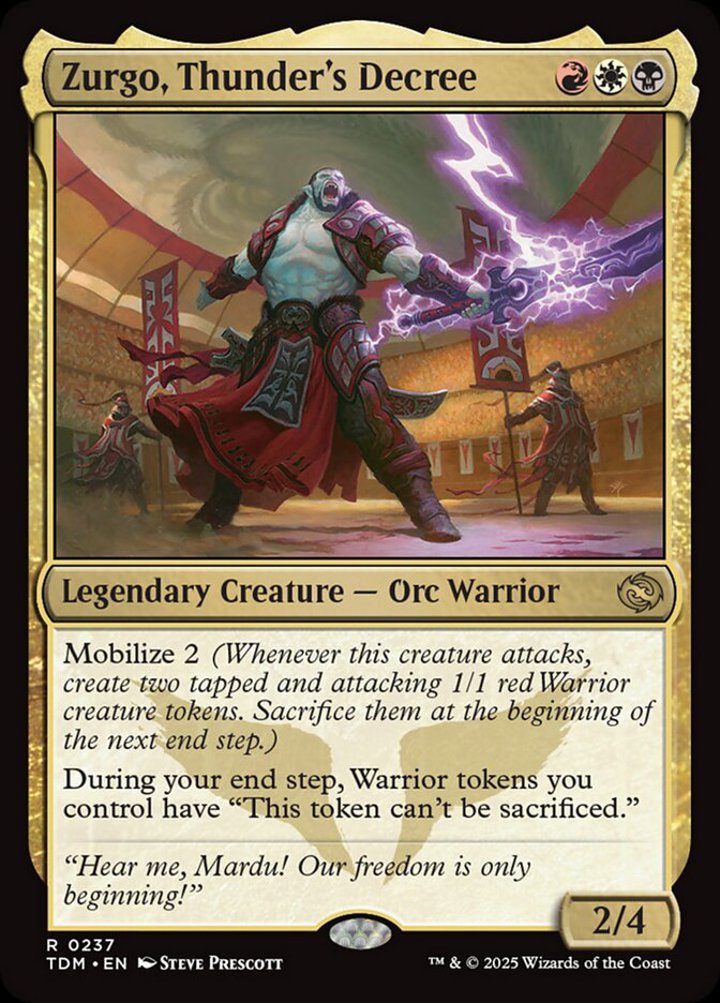 Zurgo, Thunder's Decree (V.1)