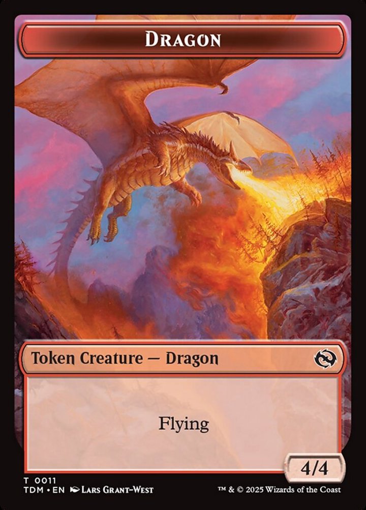 Warrior Token (R 1/1) // Dragon Token (R 4/4)