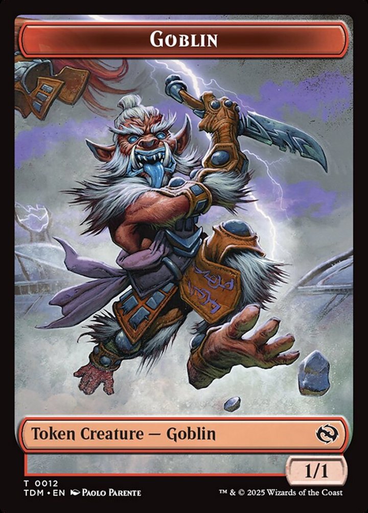 Dog Token (W 1/1) // Goblin Token (R 1/1)