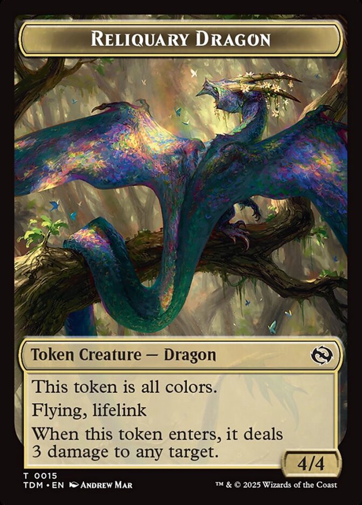 Reliquary Dragon Token (RGW 4/4) // Dragon Token (R 4/4)
