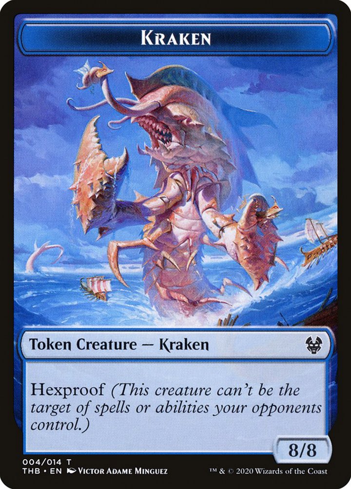 Kraken Token (Blue 8/8 Hexproof)