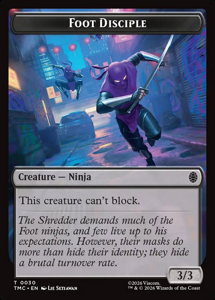 Foot Disciple Token (Black 3/3)