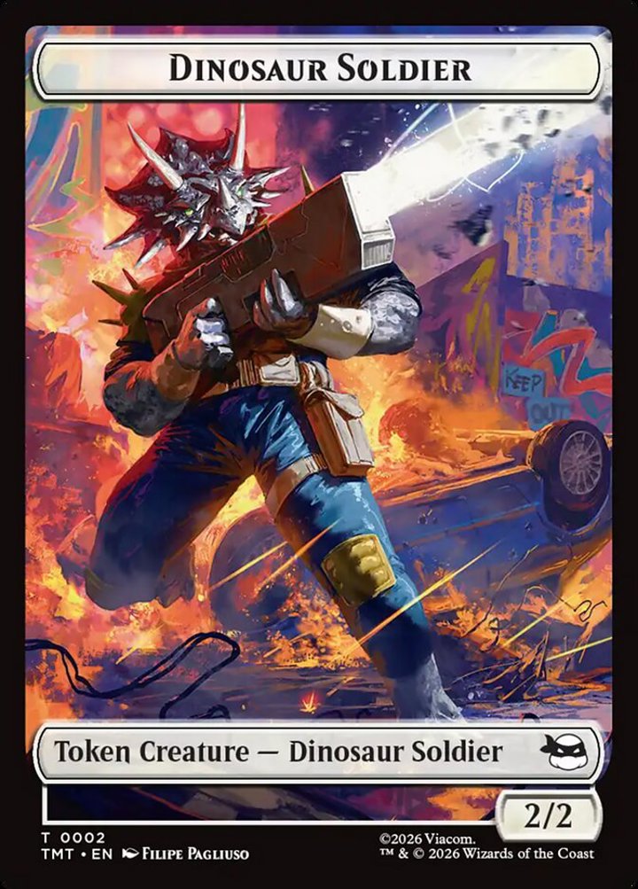 Copy Token // Dinosaur Soldier Token (W 2/2)