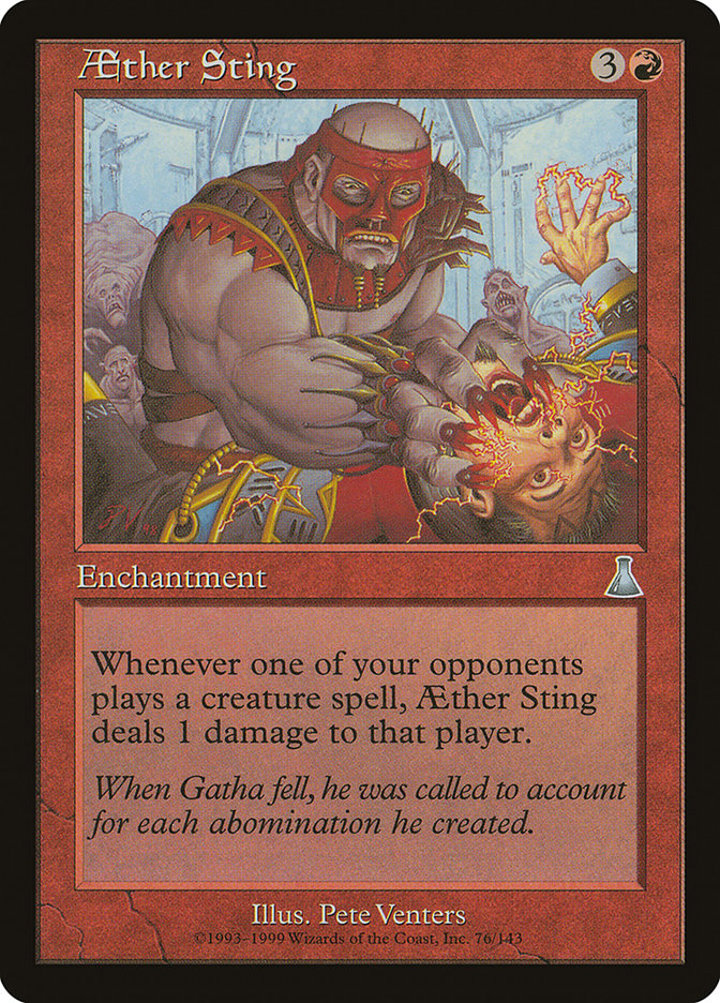 Aether Sting Single: Magic: The Gathering Urza's Destiny Einzelkarte