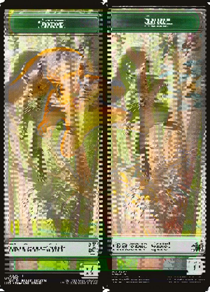 Squirrel Token (Green 1/1)