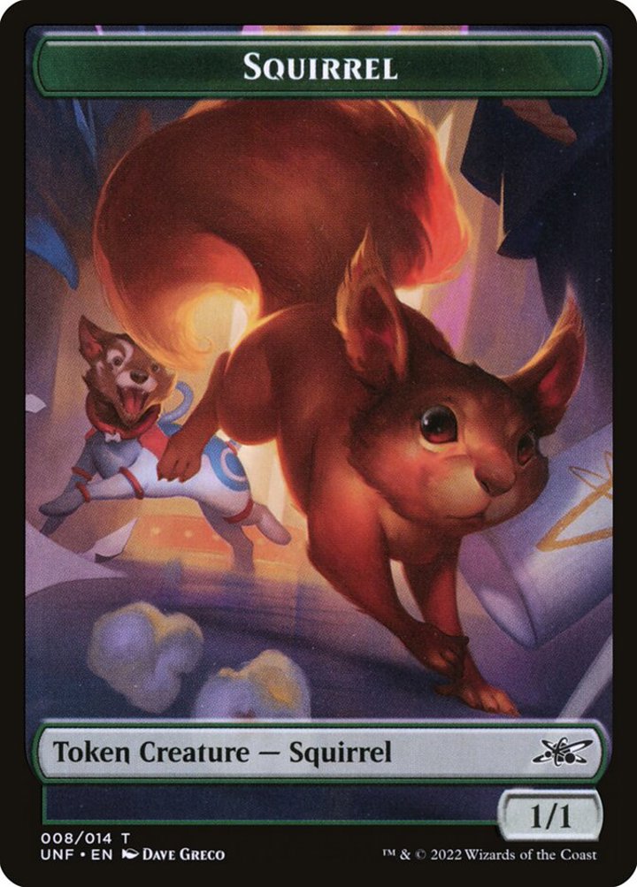 Squirrel Token (Green 1/1)