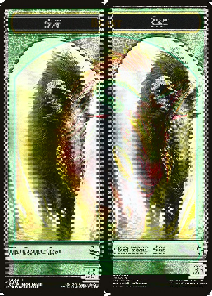 Beast Token (Green 3/3)