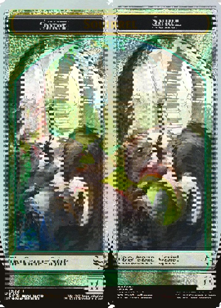 Squirrel Token (Green 1/1)