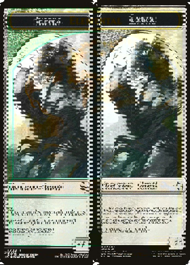 Elemental Token (Green and White */*)