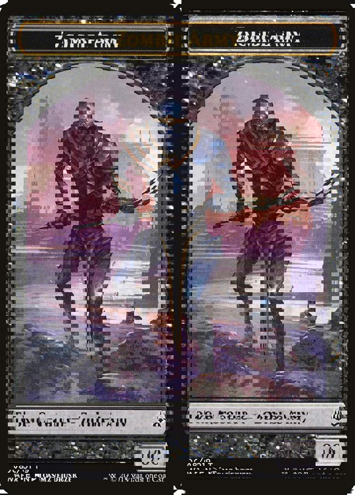 Zombie Army Token (Black 0/0) (V.1)