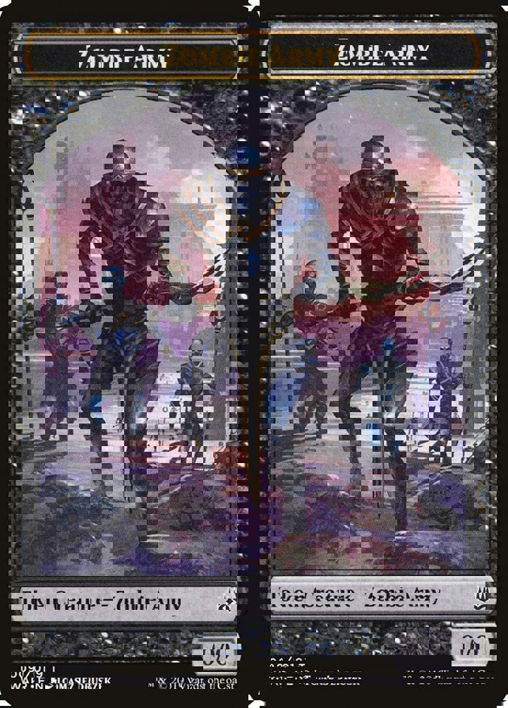 Zombie Army Token (Black 0/0) (V.2)