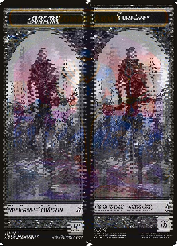 Zombie Army Token (Black 0/0) (V.3)