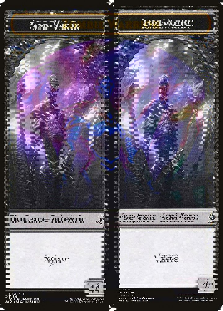 Zombie Warrior Token (Black 4/4)