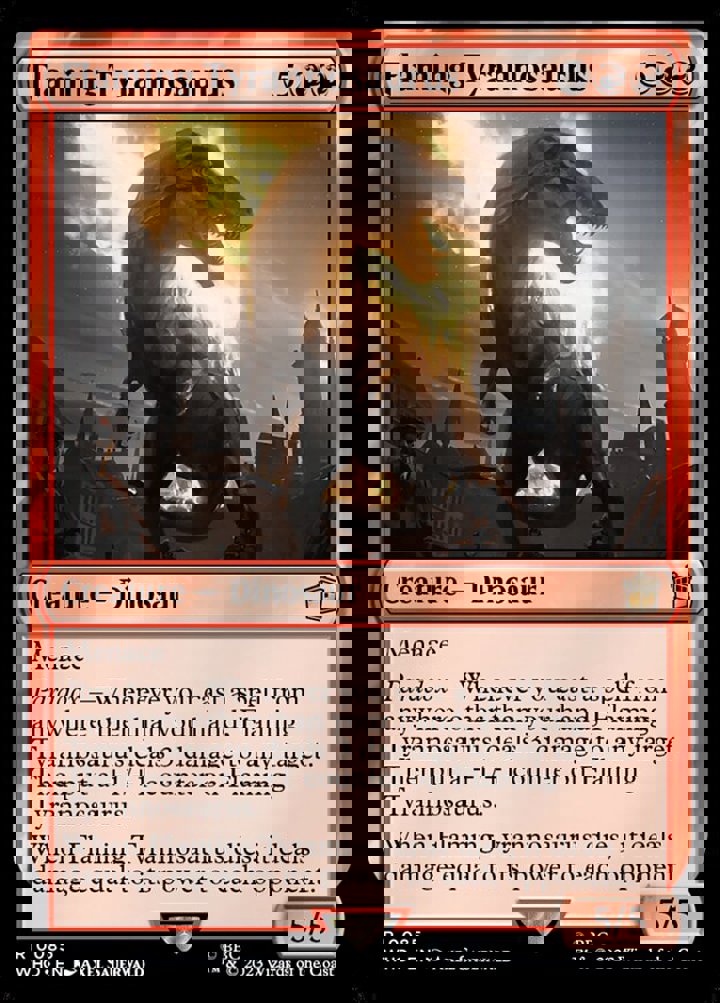Flaming Tyrannosaurus