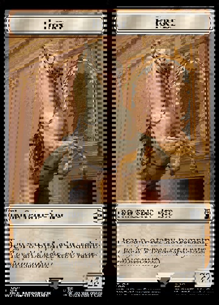 Horse Token (White 2/2)