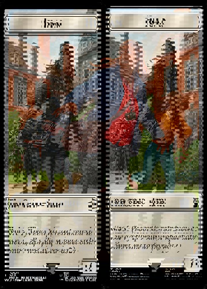 Human Token (White 1/1 Ward 2)