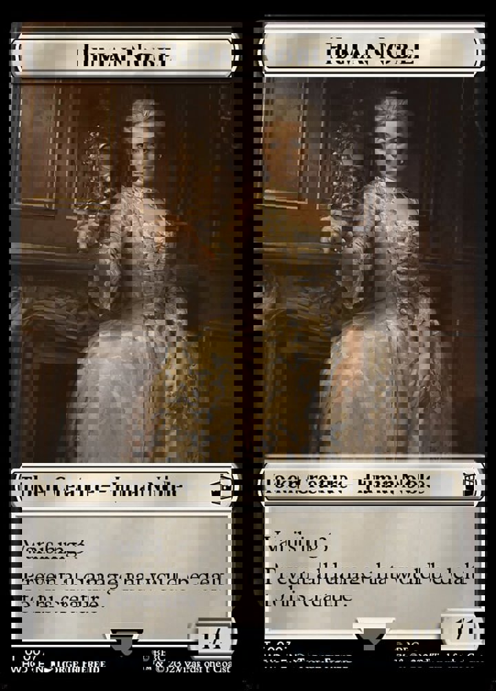 Human Noble Token (White 1/1)