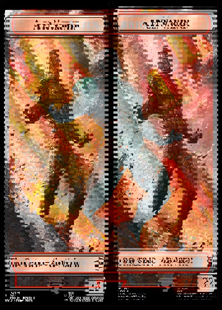 Alien Warrior Token (Red 2/2)
