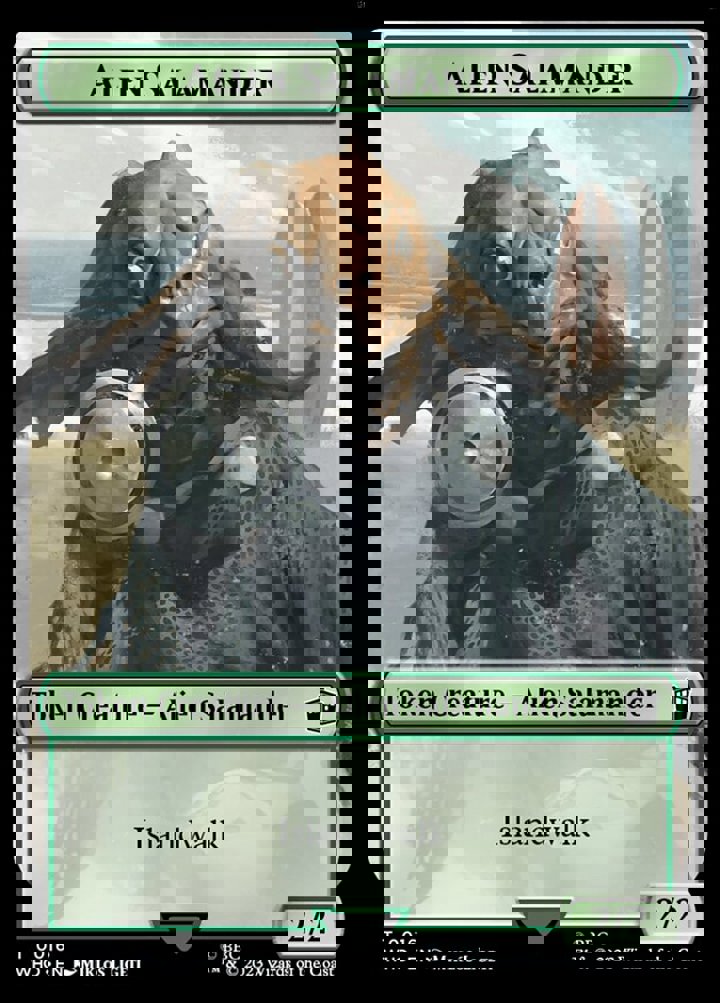 Alien Salamander Token (Green 2/2)