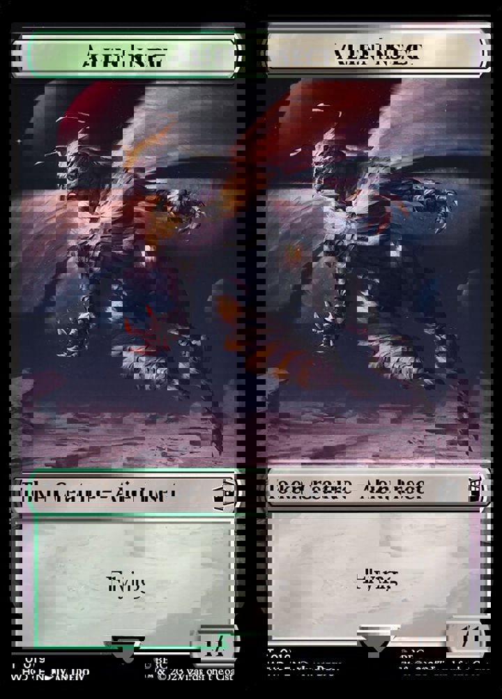 Alien Insect Token (Green and White 1/1)