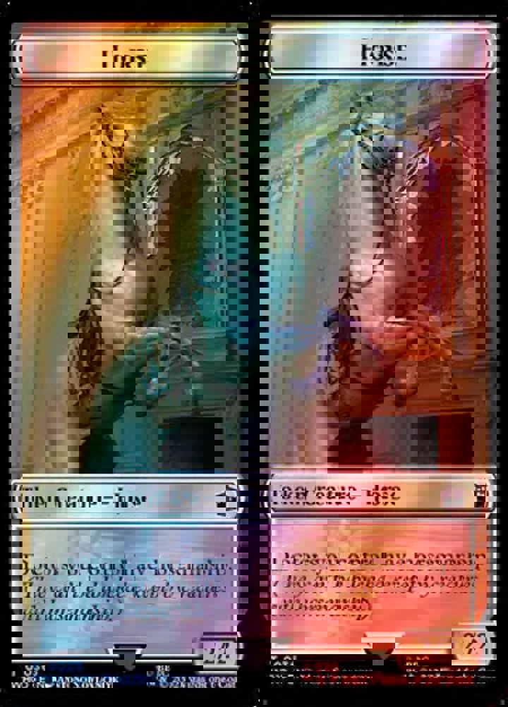 Horse Token (W 2/2) // Alien Warrior Token (R 2/2) (V.2)