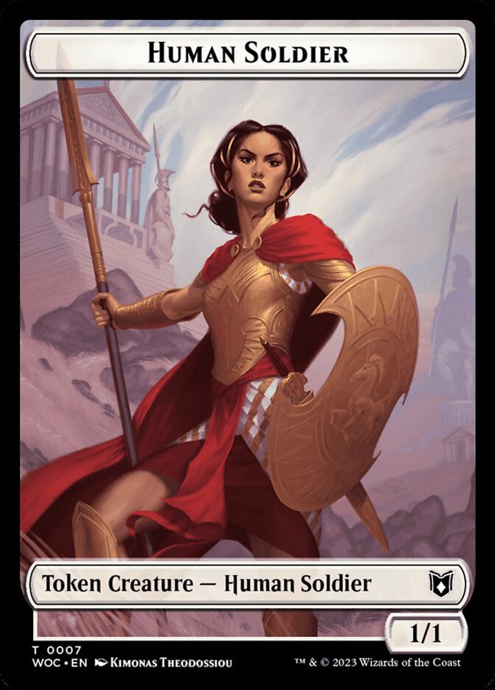 Pirate Token (R 4/2) // Human Soldier Token (W 1/1)