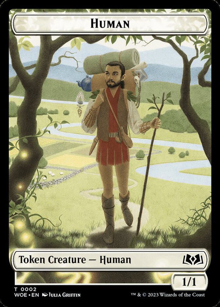 Faerie Token (U 1/1) // Human Token (W 1/1)