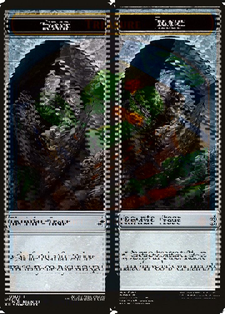 Saproling Token (G 1/1) // Treasure Token (V.1)