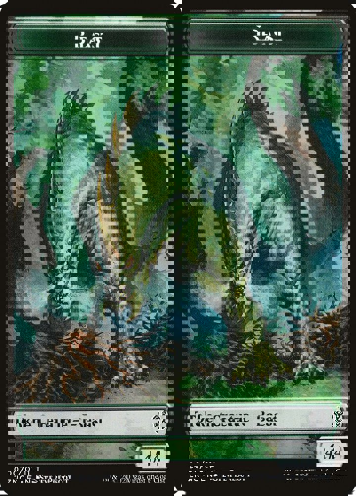 Beast Token (G 4/4) // Saproling Token (G 1/1)