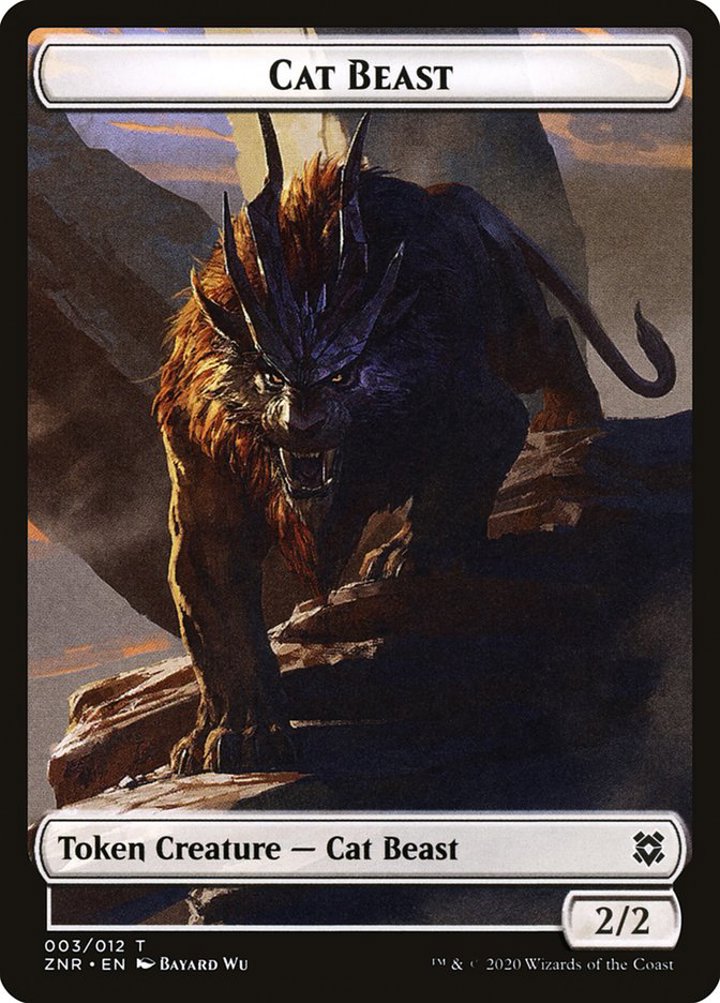 Cat Beast Token (White 2/2)