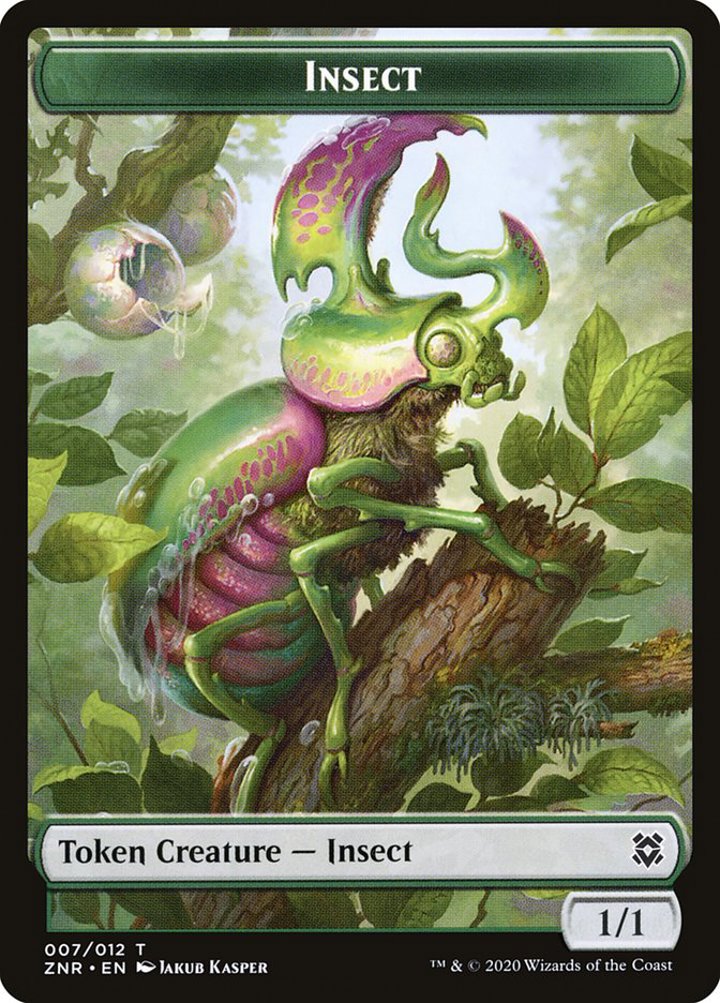 Human Token (W 1/1) // Insect Token (G 1/1)