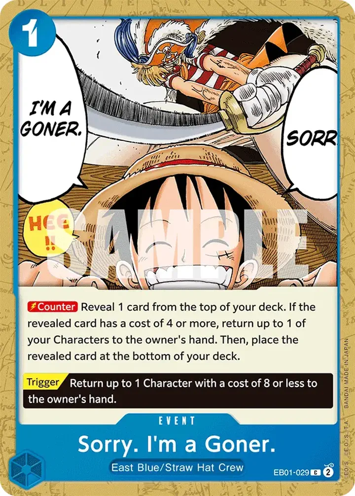 Sorry. I'm a Goner. (EB01-029)