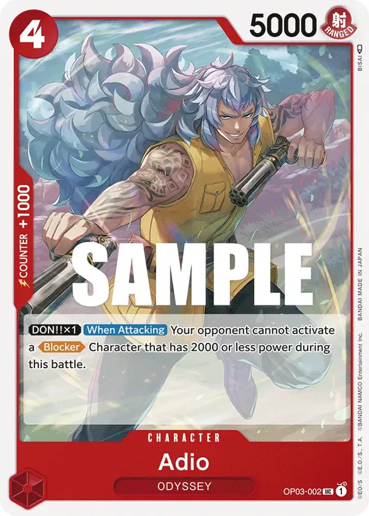 Adio (OP03-002) Single: One Piece Pillars of Strength Einzelkarte