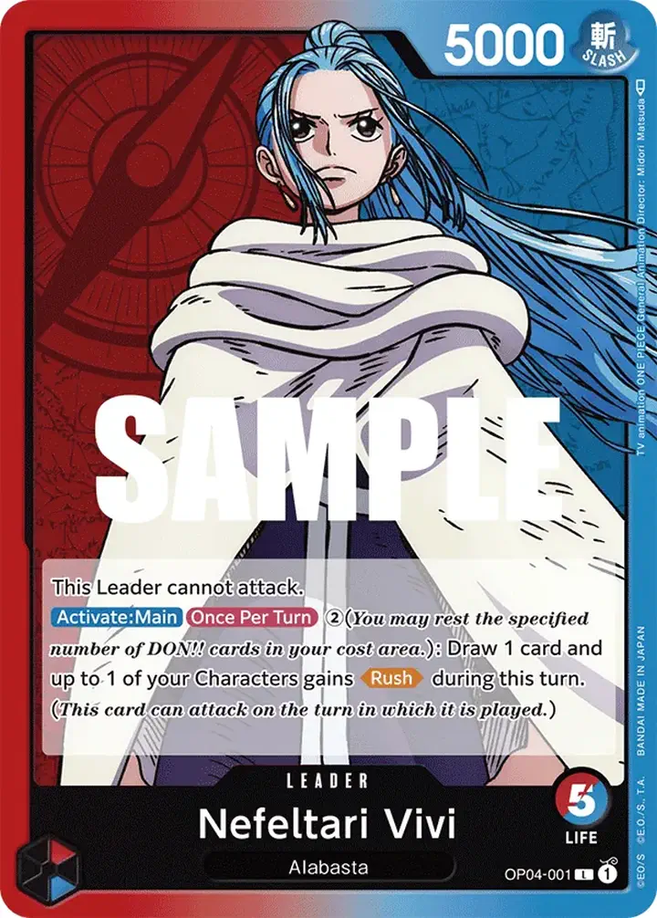 Nefeltari Vivi (OP04-001) (V.1) Single: One Piece Kingdoms of Intrigue Einzelkarte
