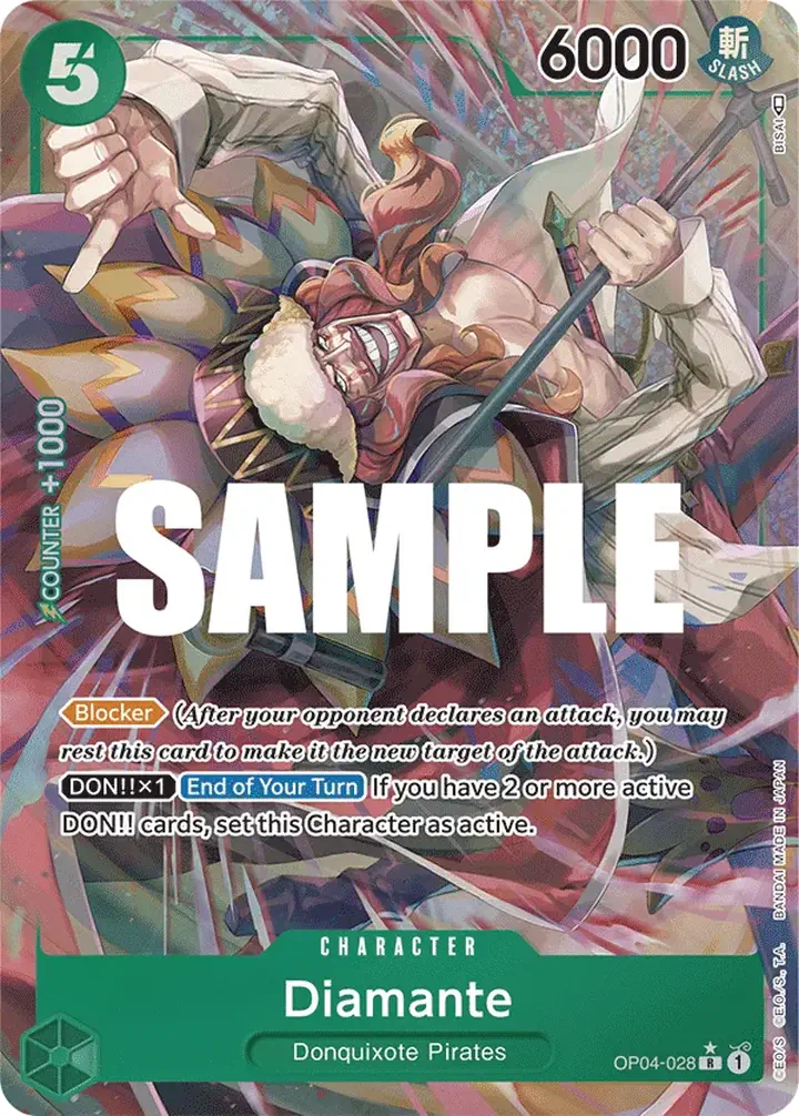 Diamante (OP04-028) (V.2) Single: One Piece Kingdoms of Intrigue Einzelkarte