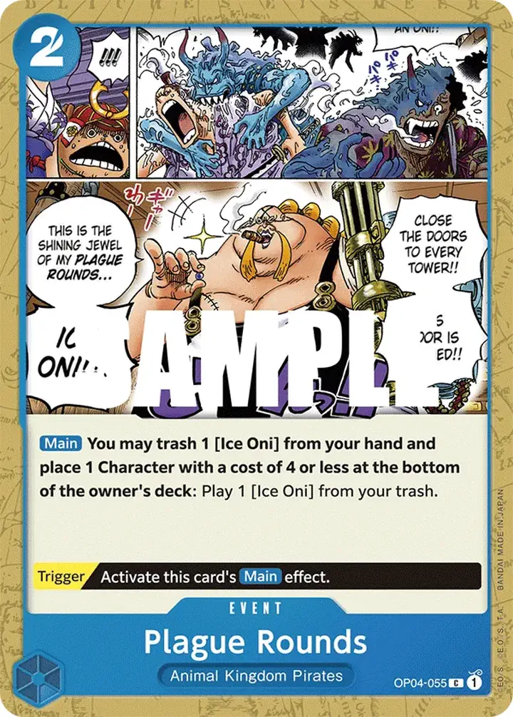 Plague Rounds (OP04-055) Single: One Piece Kingdoms of Intrigue Einzelkarte