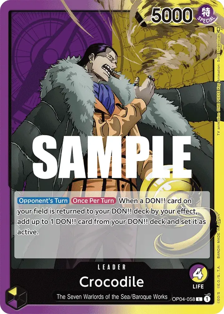 Crocodile (OP04-058) (V.1) Single: One Piece Kingdoms of Intrigue Einzelkarte