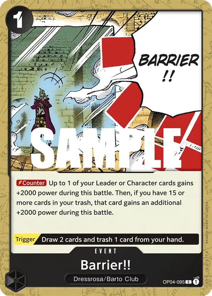 Barrier!! (OP04-095) Single: One Piece Kingdoms of Intrigue Einzelkarte