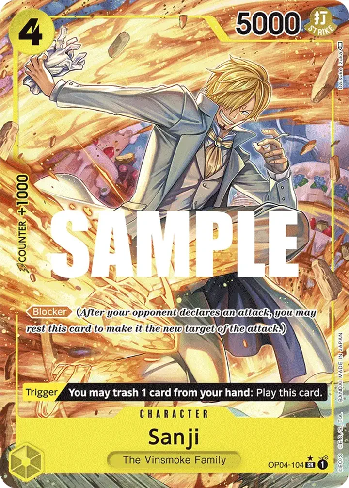 Sanji (OP04-104) (V.2) Single: One Piece Kingdoms of Intrigue Einzelkarte
